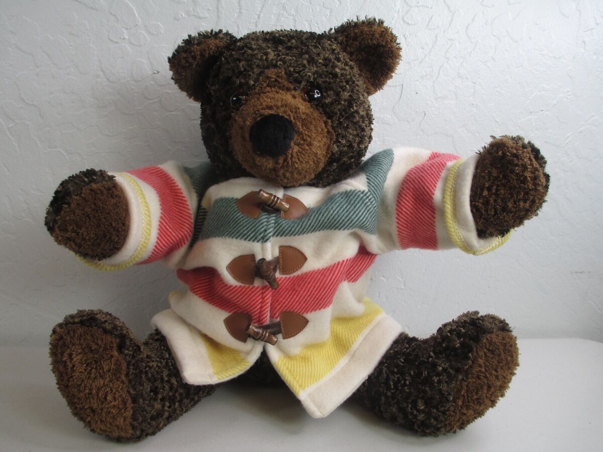 Vintage L.L. Bean LL Bean Teddy Bear Striped Hudson Bay Vintage L.L. Bean LL Bean Teddy Bear Striped Hudson Bay