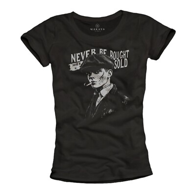 Damen Coole Sprüche T-Shirt - Never Be Bougt Never Be Sold - Blinder Top Kurzarm