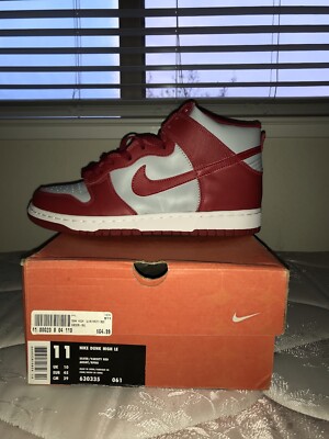Vintage Nike Dunk High LE Silver/Varsity Red (ULTRAMAN) 1999 DS OG SZ 11 NEW/LTD