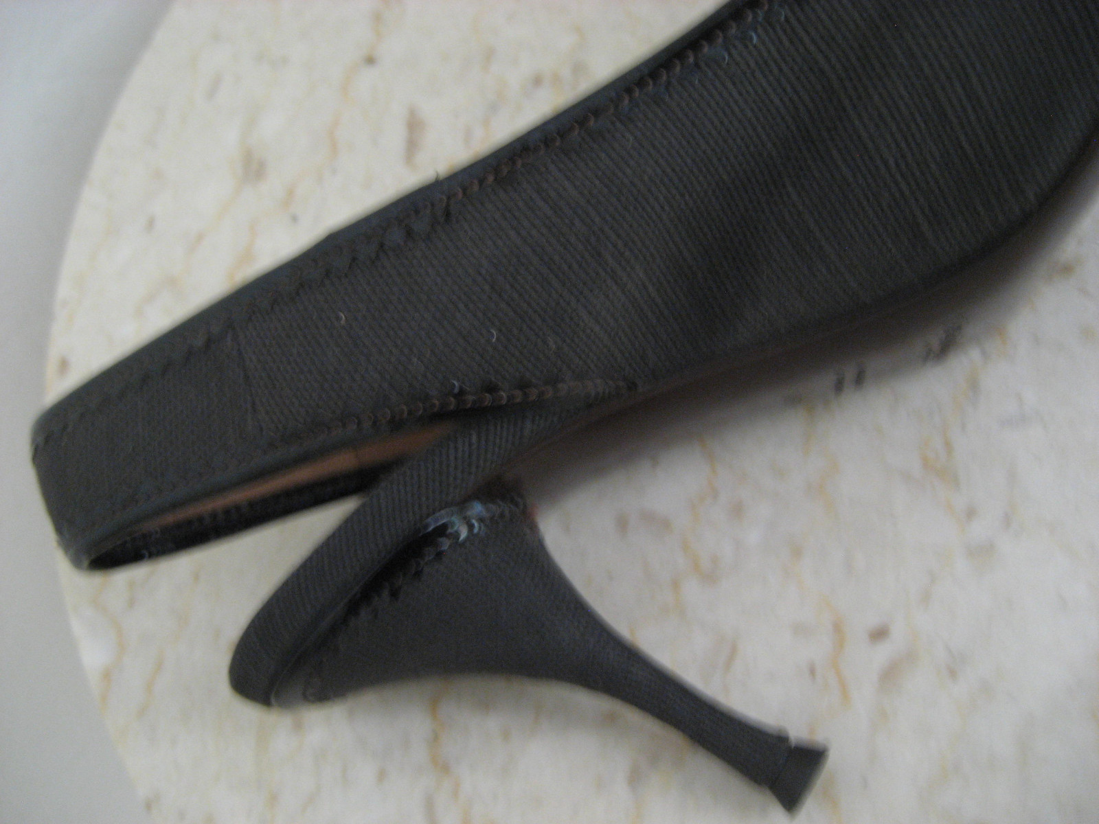 AUTENTICO YSL SAINT LAURENT SLINGBACKS LINO SPESSO MARRONE PUNTA A PUNTA TAGLIA39"RET$698 WOW