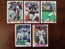 5 Card Lot of 1991-93 Topps Minnesota Vikings Football Cards, Chris Doleman