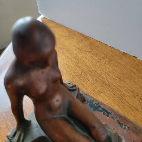 Art Deco 1920s Nuart Frankart Nude woman Kneeling lady Bookend Rare Old - Picture 13 of 20