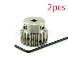 2pcs 1 Module Stainless Spur Gear 19 Teeth Bore 5mm Motor Gear Wheel With Steps