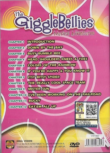The Giggle Bellies Musical Adventures Vol.1+2 DVD 22 English Nursery Rhymes - Picture 6 of 12