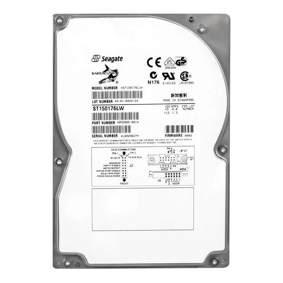 Hard Drive Seagate barracuda ST150176LW 50GB 7200U/Min ULTRA-2 SCSI 3.5 " Hh - Image 3 of 3