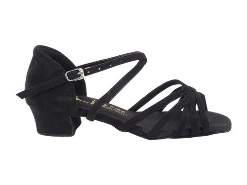 Women's West Coast Swing Black Nubuck Dance Shoes low Heel 1.5 Very Fine 70C - Picture 7 of 26
