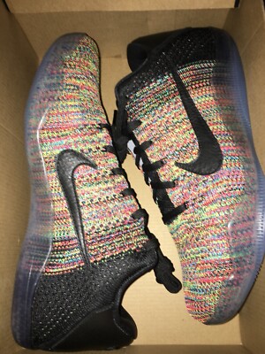 シューズ(男性用) Kobe X Elite Low iD Flyknit Multi-Color DS NIKE ZOOM AIR KOBE XI ELITE MULTI COLOR ID GLOW sz 9.5