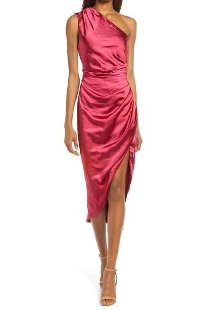 ELLIATT Cassini One-shoulder Dress In Burgundy WOMENS SIZE XL XLARGE NEW