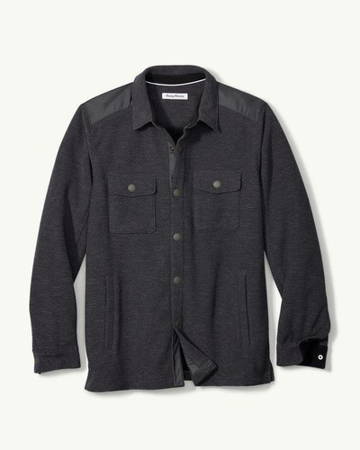 Tommy Bahama Men's San Pablo Shirt Jacket in Fog Gray, Size 2XL - Picture 2 of 4