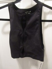URBAN OUTFITTERS OUT FROM UNDER VIOLETTA SEAMLESS BLACK CUTOUT BRA TOP SIZE M-L