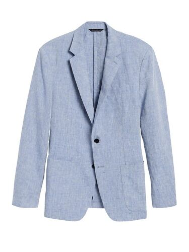 Traje Blazer Banana Republic 100% Lino 38S Delgado, Sin Estructura, 2 Botones - Imagen 2 de 17