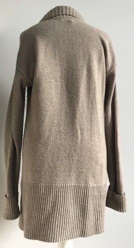 REPEAT STRICKJACKE MIT KRAGEN GR.38 BEIGE BRAUN TAUPE MIT CASHMERE CARDIGAN - Bild 5 von 8