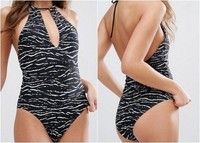 French Connection Tapir Wave Print Swimsuit Black Uk S Small Rrp £52 (ca37) French Connection Tapir Wave Print Swimsuit Black Uk S Small Rrp £52 (ca37)