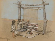 Maynard Dixon : Navajo Woman Weaver : Archival Art Print