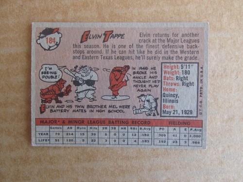 1958 TOPPS BASEBALL CARD SINGLES #1-270 COMPLETE YOUR SET U-PICK UPDATED 11/26 - Picture 309 of 465