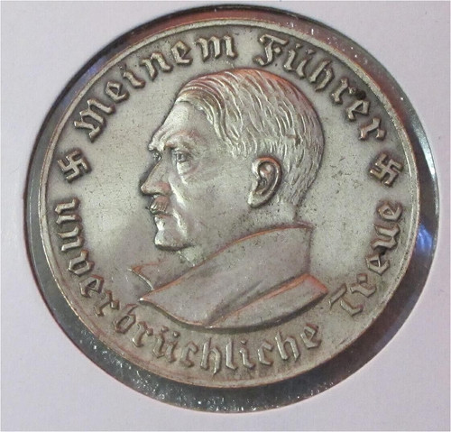 1933 NSDAP Hall Of Honor  Inauguration At Buchholz Adolph Hitler Medal Coin