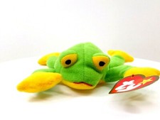 TY Teenie Beanie Babies Smoochy The Frog 5" Plush 1993 McDonald's Happy Meal Tag