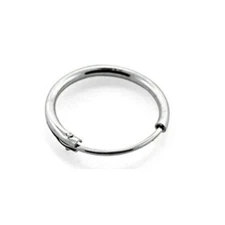 925 Sterling Silver Nose Ring Hoop 1/4" 6mm 22 Gauge 22G