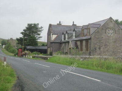 Photo 6x4 Houses at Lunds with phone box Garsdale Head  c2010