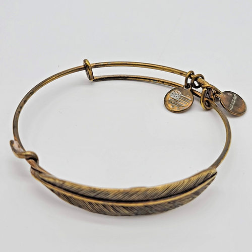 Alex and Ani Quill Feather Gold Bracelet - Symbol of Truth, Light & Virtue - Picture 8 of 8