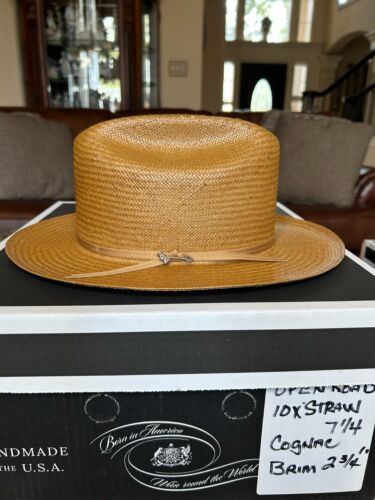 Stetson Open Road 10X Shantung Straw Cognac 7 1/4 Western Look!