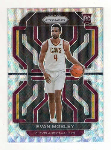2021-22 Panini Prizm Evan Mobley Silver Wave Prizm Rookie RC #325