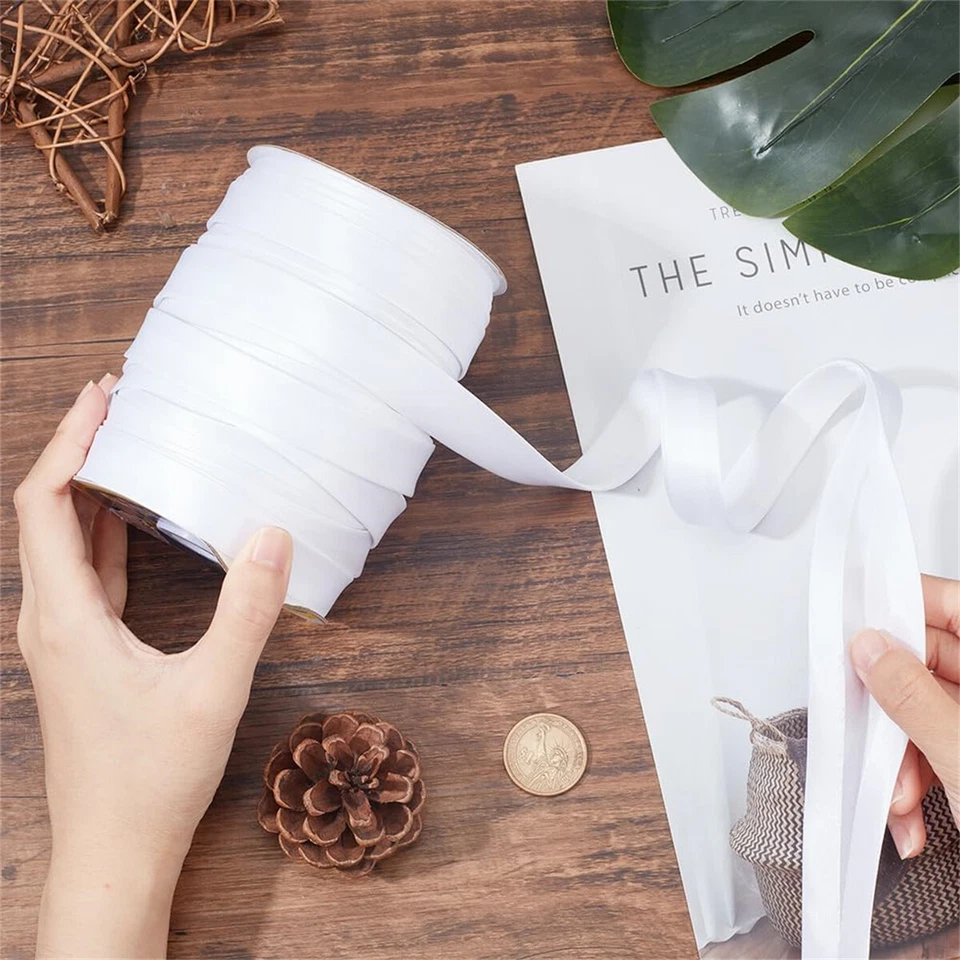 90 Yards Bias Binding Tape Roll Polyester Satin Edge Sewing Trim DIY Craft Decor - Image 4 of 4