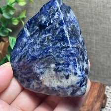 Raw Sodalite Blue Stone Rocks Chunks Crystal Slab Mineral Specimens  147g  AP49