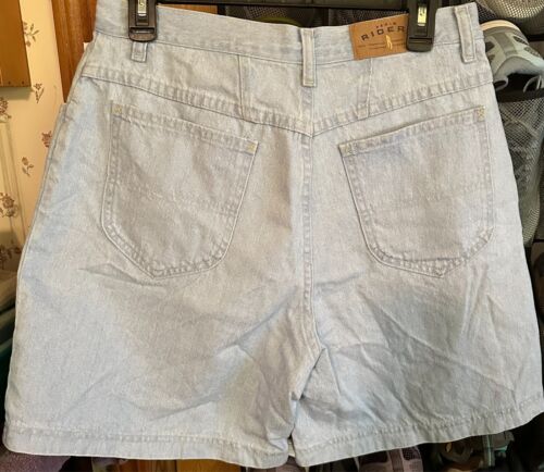 Womens Lee Riders USA Made Jean Denim Shorts Size 14 MED Cotton 90s Zip - Picture 2 of 2