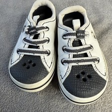 CROCS CROCBAND KIDS TENNIS SHOES SNEAKER White Black Toddler C 8