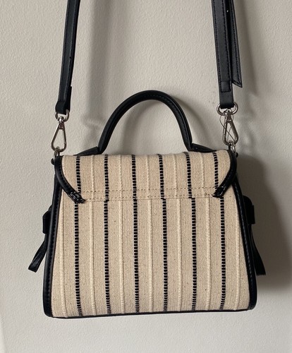 Nine West - Black and Beige Small Crossbody With Handle Bag Purse - Picture 6 of 7