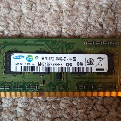 Samsung 1GB Ram Memory M471B2873FHS-CF8 1Rx8 PC3-8500S-07-10-ZZZ Memory laptop - Picture 2 of 3