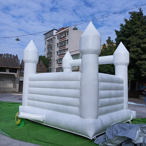 10ft White Inflatable Wedding Bouncy Castle Bounce House Jumping Bed Party Event - Picture 6 of 12