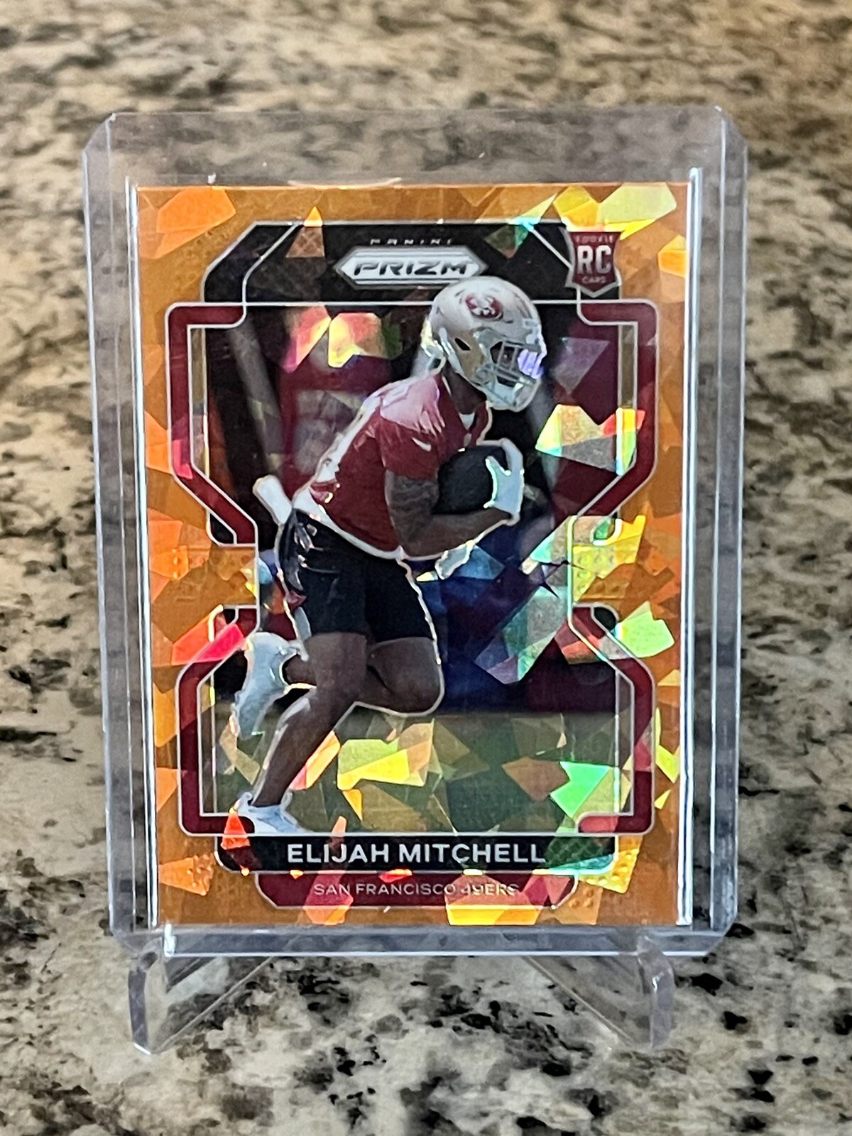 2021 Prizm Elijah Mitchell #399 RC Orange Ice Prizm