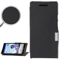 HandyhüLle Tasche FüR Huawei Ascend P6 Schwarz GebüRstet