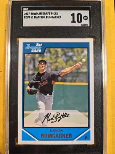 2007 Bowman Draft Picks Madison Bumgarner #BDPP61 RC SGC 10 GEM