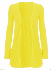 Womens Ladies Girls Long Sleeve Boyfriend  Top Open Pocket Cardigan 8-26