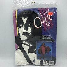 Vintage Vinyl Cape 45 Halloween Cosplay Theatre One Size Fits All Black