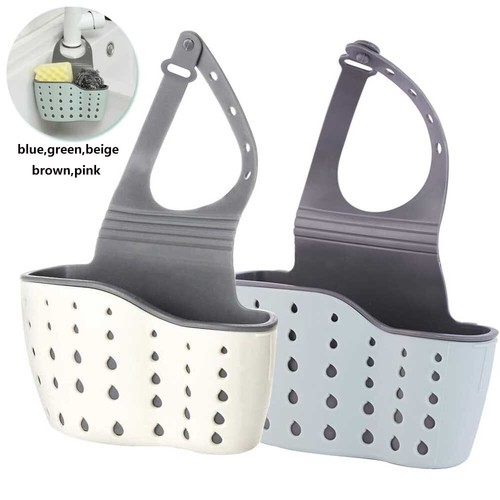 Home Storage Drain Basket Kitchen Sink Holder Soap Sponge Shelf - Picture 3 of 12