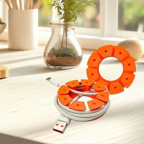 4PCS Round Shape Data Cable Winder Small Size Cord Wrap Cord Holder Earphone - Afbeelding 5 van 7