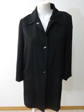 Jessica Womens Black Polyester Trench Coat Size 8