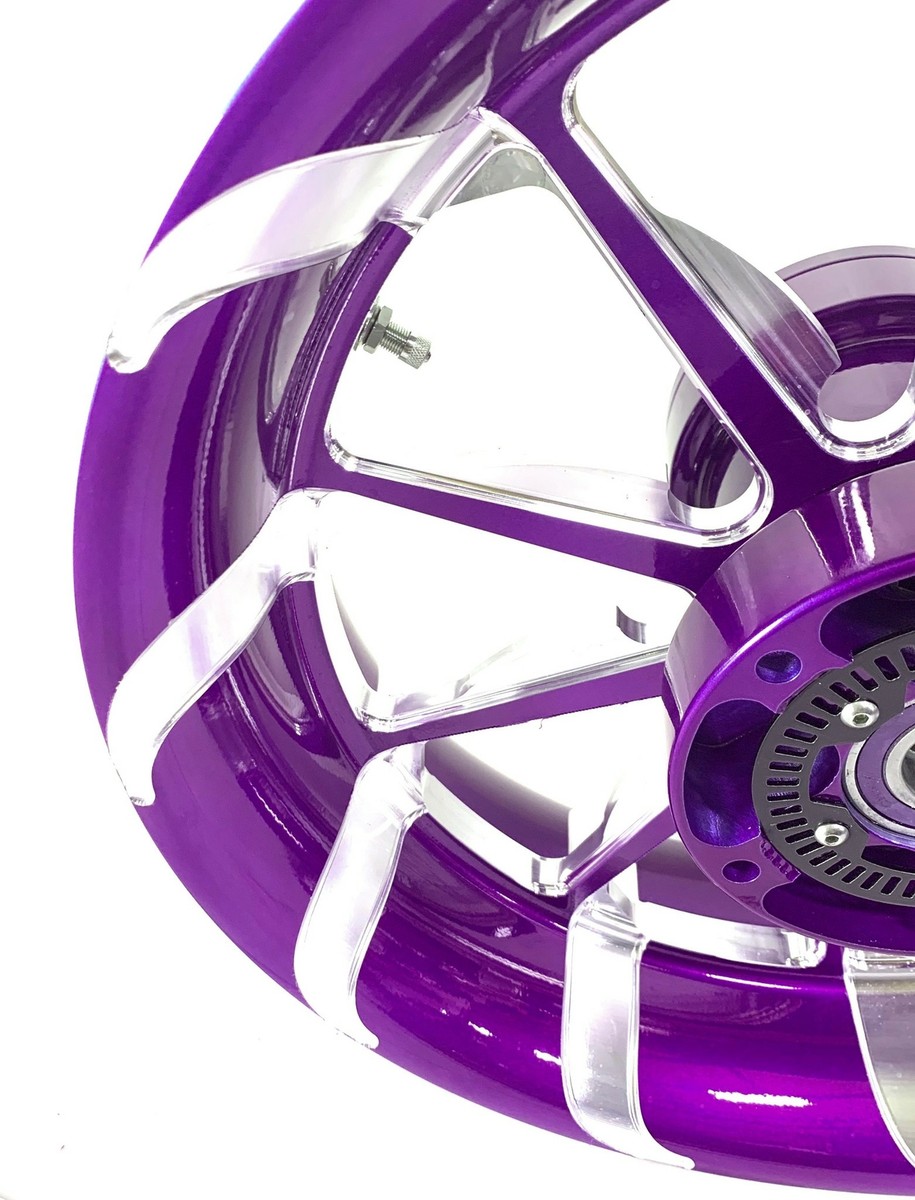 NINJA 240 FAT TIRE PURPLE CONTRAST CUT TORNADO WHEELS 06-11 NINJA 240 FAT TIRE PURPLE CONTRAST CUT TORNADO WHEELS 06-11