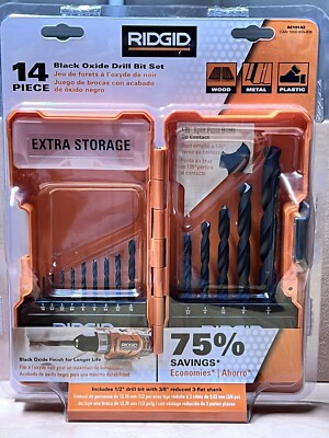 RIDGID CANADA Black Oxide Drill Bit Set (14-Piece)