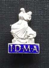 IDMA - Pin Badge ~International Dancing Masters Association ~ Blue bar ~ Vintage