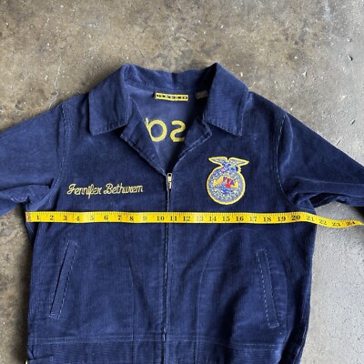 ビンテージ FFAジャケット サイズ38 Vintage FFA Missouri Navy Blue Purple Corduroy Jacket