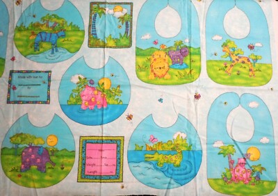 Fabric South Sea Imports ''Zippity Zoo Da Baby'' Soft Cut & Sew Panel 43'' X 25''