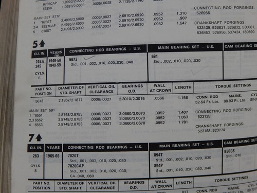 2pr+040 OVERSIZE ROD BEARINGS, STUDEBAKER 6CYL 245CI / 245.6 CI 1949-1959 CAR,PU - Picture 4 of 9