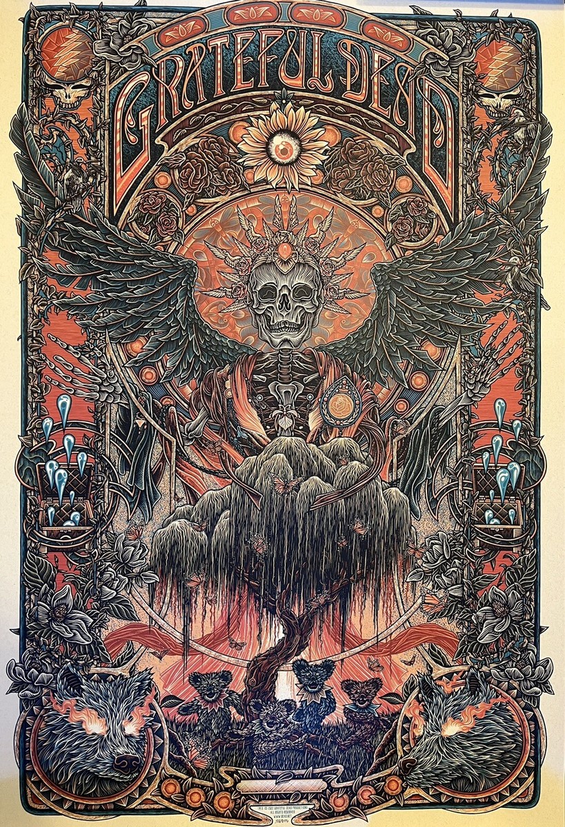 GREATFUL DEAD パンフレット GRATEFUL DEAD RARE ST. STEPHEN SCREENPRINT POSTER #567/2150 | eBay
