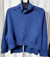 NWOT Nike Women s Therma-Fit Yoga Fleece Sweater Blue, Size Small