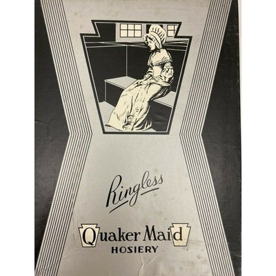 VTG 1940s Quaker Maid Fully Fashioned Cuban Heel Stockings 9 Lot 3 Honey Almond 